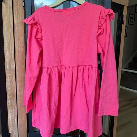 Stitchy Fish girls long sleeve top tee Barbie pink ruffles tunic blouse - Picture 4 of 7